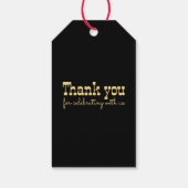 Western Floral Cowboy Boot Rustikale Landhochzeit Geschenkanhänger (Rückseite)