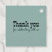 Western Floral Cowboy Hat Rustikale Landhochzeit Geschenkanhänger (Rückseite)