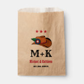 Western Floral Cowboy Hat Rustikale Landhochzeit Geschenktütchen (Vorderseite)