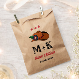 Western Floral Cowboy Hat Rustikale Landhochzeit Geschenktütchen