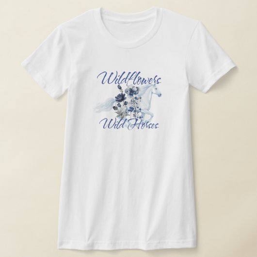 Western Flowers Horses T-Shirt (Ablage )