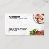 Western Food Textur Minimalistisch Visitenkarte (Rückseite)