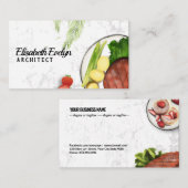 Western Food Textur Minimalistisch Visitenkarte (Vorne/Hinten)