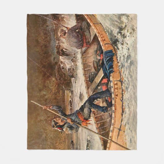 Western "Forellenfischerei" Kunst des Franks Felle Fleecedecke (Vorderseite)