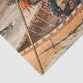 Western "Forellenfischerei" Kunst des Franks Felle Seidenpapier (Detail)