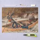 Western "Forellenfischerei" Kunst des Franks Felle Seidenpapier (Handwerk)