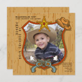 Western Frame Foto Einladung (Vorne/Hinten)