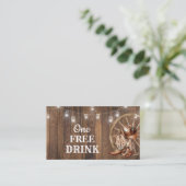 Western Free Drink Geburtstagsparty-Karte Ticket (Stehend Vorderseite)