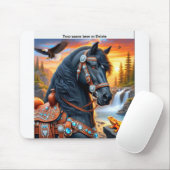 Western Friesian Horse Mousepad (Mit Mouse)