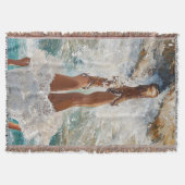 Western Fringe Throw Blanket Cowgirl Beach Decke (Vorderseite)