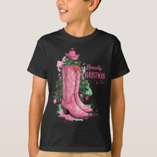 Western, Frohe Weihnachten und Baum, Nk Cowboy-Sti T-Shirt