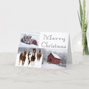Western Frohe Weihnachtskarte Feiertagskarte