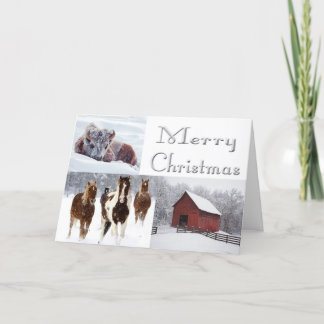 Western Frohe Weihnachtskarte Feiertagskarte