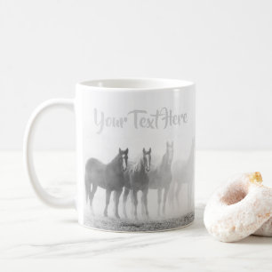 Western für Schwarze und Weiße Pferde Kaffeetasse