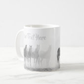 Western für Schwarze und Weiße Pferde Kaffeetasse (Vorderseite Links)