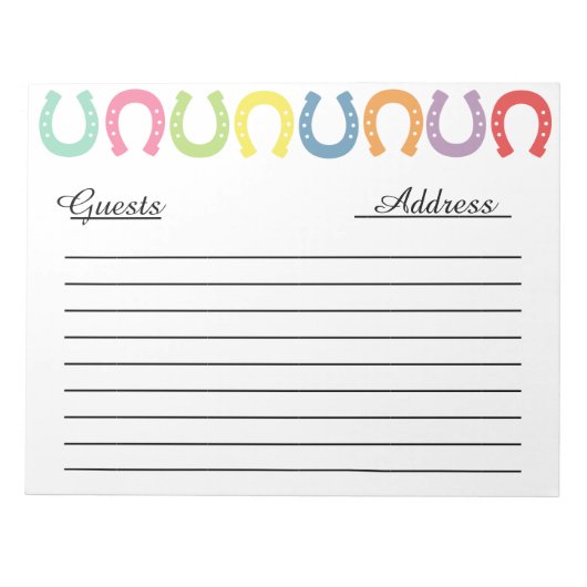 Western Gast/ Memory Book Note Pad Notizblock (Vorderseite)