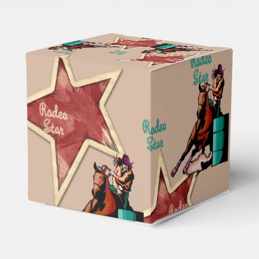 Western Gastgeschenk Box Rodeo Barrel Racing Geschenkschachtel (Rückseite)