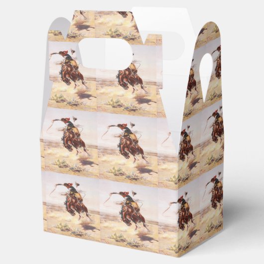 Western Gastgeschenk oder Geschenkboxen Alt West Geschenkschachtel (Geöffnet)