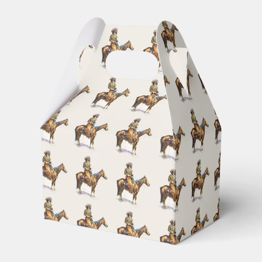 Western Gastgeschenk oder Geschenkboxen Alt West Geschenkschachtel (Rückseite)