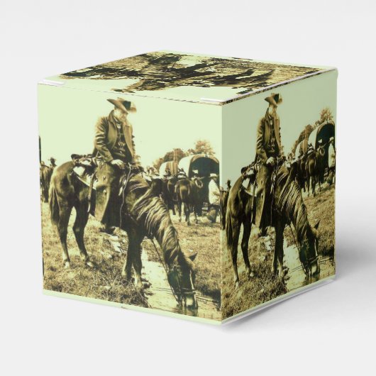 Western Gastgeschenk oder Geschenkboxen Alt West Geschenkschachtel (Vorderseite)