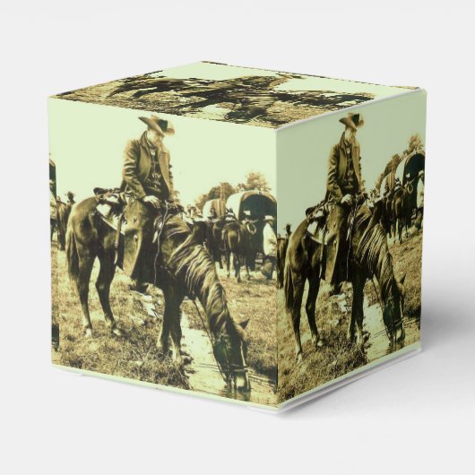 Western Gastgeschenk oder Geschenkboxen Alt West Geschenkschachtel (Rückseite)