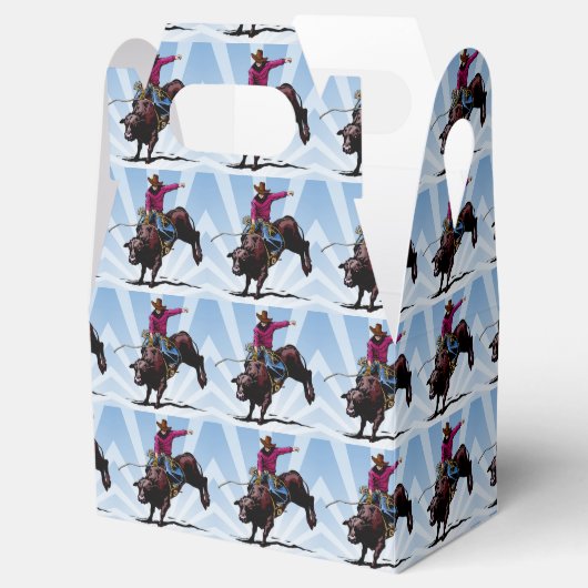 Western Gastgeschenk oder Geschenkboxen Bullmann Geschenkschachtel (Geöffnet)