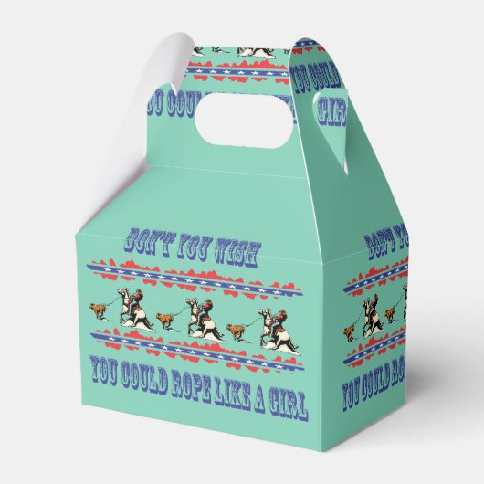 Western Gastgeschenk oder Geschenkboxen Cowgirl Ro Geschenkschachtel (Vorderseite)
