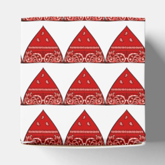 Western Gastgeschenk oder Geschenkboxen Red Bandan Geschenkschachtel (Oben)