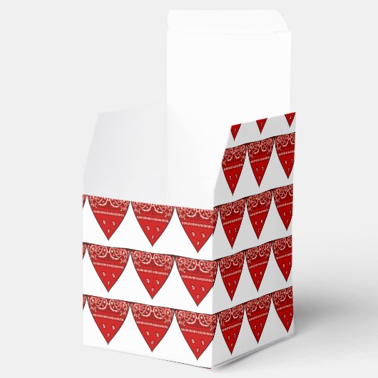 Western Gastgeschenk oder Geschenkboxen Red Bandan Geschenkschachtel (Geöffnet)