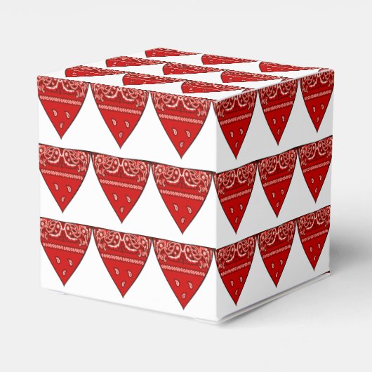 Western Gastgeschenk oder Geschenkboxen Red Bandan Geschenkschachtel (Rückseite)