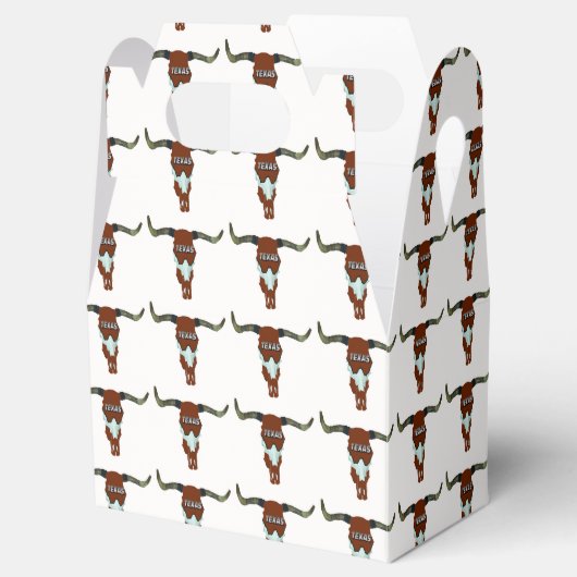 Western Gastgeschenk oder Geschenkboxen Texas Long Geschenkschachtel (Geöffnet)