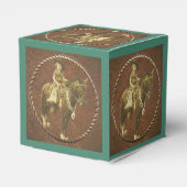 Western Gastgeschenk oder Geschenkboxen Vintag Cow Geschenkschachtel (Rückseite)