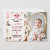 Western Geburtstag Rustikales 2. Geburtstag Party Einladung (Vorderseite)