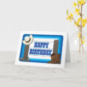 Western Geburtstagskarte Karte (Gelbe Blume)