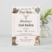 Western Geburtstagsparty Rustikal Einladung (Stehend Vorderseite)