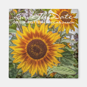 Western Gelbblütenhochzeit Magnet