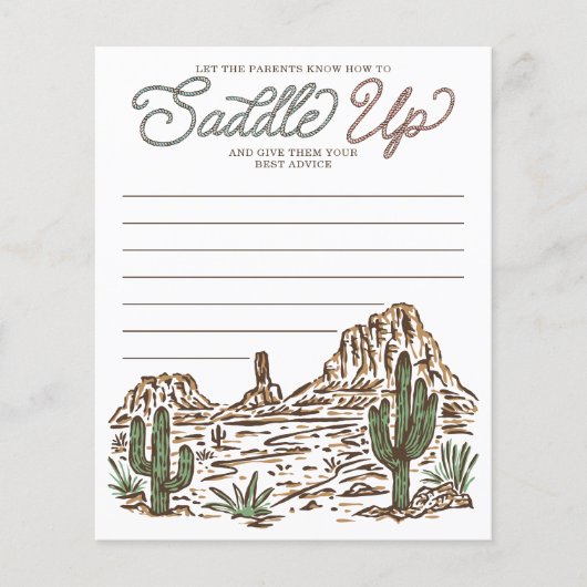 Western Gender Reveal Cowboy oder Cowgirl Advice (Vorderseite)