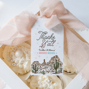 Western Gender Reveal Cowboy oder Cowgirl Geschenkanhänger