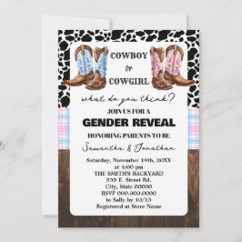 Western Gender Reveal Dusche Country Boots Einladung