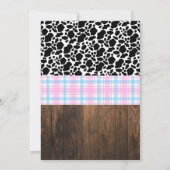 Western Gender Reveal Dusche Country Boots Einladung (Rückseite)