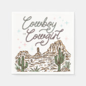 Western Gender Reveal Dusche Cowboy oder Cowgirl Serviette (Vorderseite)