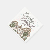 Western Gender Reveal Dusche Cowboy oder Cowgirl Serviette (Ecke)