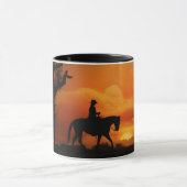 Western Genuss Pferd und Reiter Tasse (Zentrum)