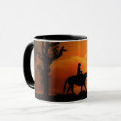 Western Genuss Pferd und Reiter Tasse (Vorderseite Links)