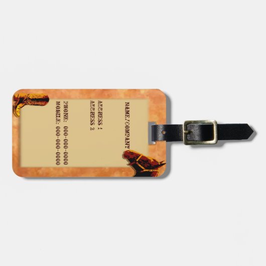 Western Gepäckmarke Gepäckanhänger (Vorderseite horizontal)