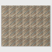 Western-Geschenk-Verpackungs-Papier-Scheunen-Holz Geschenkpapier (Flach)