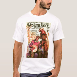 Western-Geschichtenmusikerspielen T-Shirt