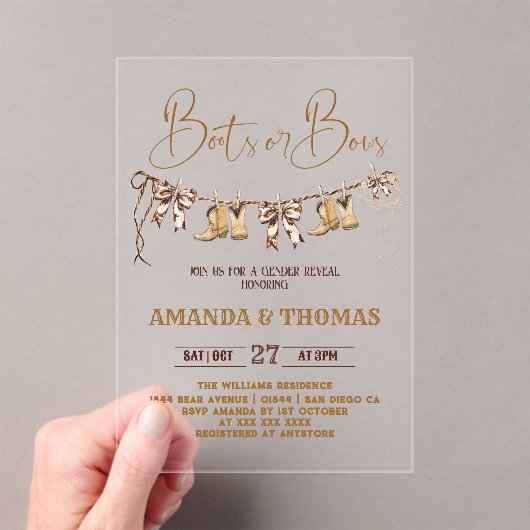 Western-Geschlechtsverkehr bei Booten oder Bows Acryleinladungen (Insitu (Handheld))