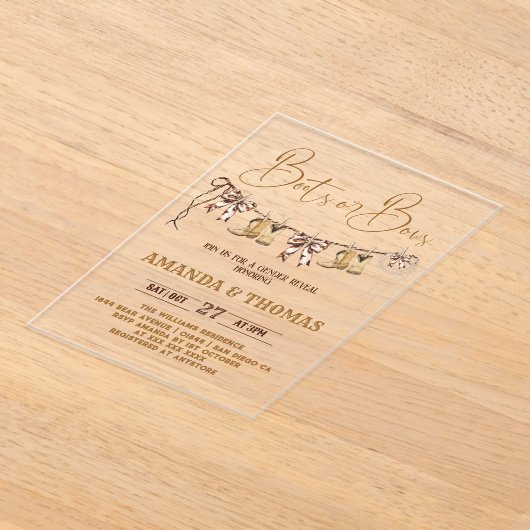 Western-Geschlechtsverkehr bei Booten oder Bows Acryleinladungen (Ablage )