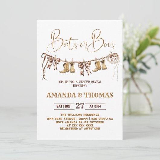 Western-Geschlechtsverkehr bei Booten oder Bows Einladung (Stehend Vorderseite)